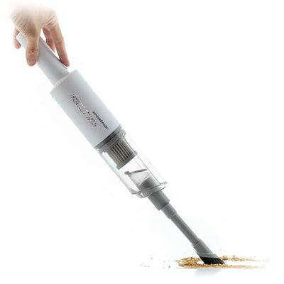 InnovaGoods HANCUUM V0103300, Aspirateur à Main Rechargeable avec 3 Accessoires, Blanc, 70 W, 100 milliliters, 75 décibeles