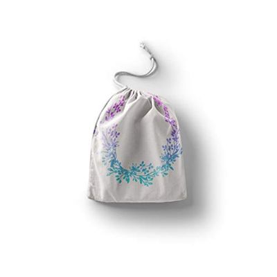 Bonamaison Imprimé Sacs de Coton avec Cordon, Sac D'Épicerie, Sac À Provisions, Réutilisables, Écologique, Pliable, Taille: 30x40 Cm