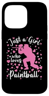 Just a Girl Who Loves Paintball Pink Heart Paintballer Case for iPhone 14 Pro Max