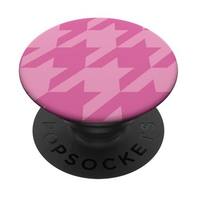 Rosa clásico, patrón de pata de gallo, pata de gallo PopSockets PopGrip Adhesivo