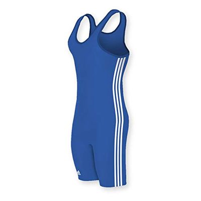 Adidas 3 Stripe Wrestling Singlet Royal/White