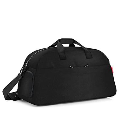 reisenthel Overnighter plus twist silver - extra grote slimme reis-/sporttas, waterafstotend, functioneel met veel binnen- en buitenvakken, zwart, Eén maat, Casual