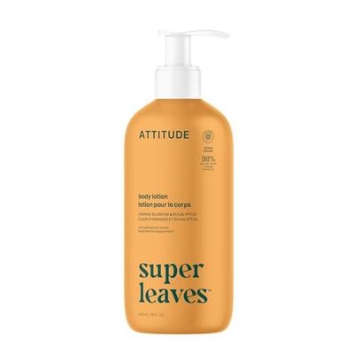 ATTITUDE Body Lotion, EWG Verified Moisturizer, Vegan Skin Care Products, Non-Greasy, Hydrating for Dry Skin, Orange Leaves, 473 mL