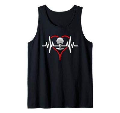 Heartbeat Golf divertente regalo per uomini donne giovani Canotta