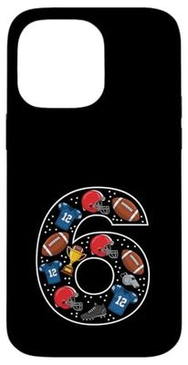 6th Birthday American Football 6 Year Old Girls Boys Case for iPhone 14 Pro Max