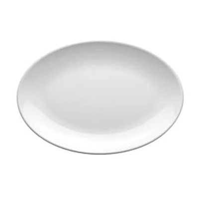 Garcia de pou Assiette Ovale 46X32 Cm Blanc Melanine - 12 unités