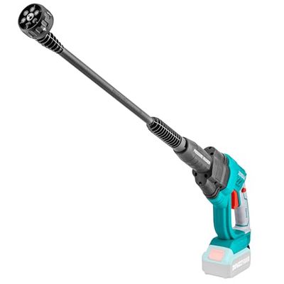 TOTAL - Pistolet Nettoyeur à Batterie P20S 20 V | Nettoyage à Pression avec de l'eau | Système de sécurité d'arrêt Automatique | Comprend 6 Accessoires