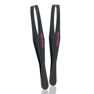 Beter - Lot de 2 pinces à épiler droites pour poils du visage, femmes et hommes, sourcils et épilations incarnées. Meilleure pince à épiler pour la conception des sourcils, pince à épiler