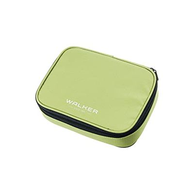 Walker 49114-361-Astuccio Big Lime, Astuccio per matite con Scomparto Principale, Patta Interna, 26 Passanti per Penne e Cerniera, per Scuola, università e Ufficio, Colore Green, 49114-361