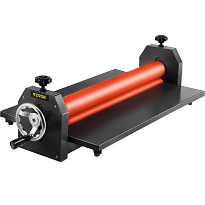VEVOR Máquina Laminadora en Frío Manual de 1000 mm, Maquina Laminadora Profesional Espesor Máximo 18 mm, con Pies Ajustables, Laminadora de Rollo para Las Tiendas de Fotografía Publicidad Fotocopias