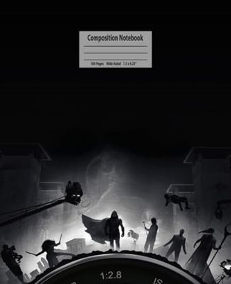 Composition Notebook: Mysterious Hero, Wide Ruled, 7.5 x 9.25 inches, 100 Pages – Perfect for Fans of Dark Adventure, School, and Creative Writing