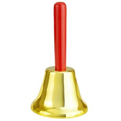 W WIDMANN MILANO Party Fashion- Bell, Color gold, red, One Size (Widmann S.r.l. 21131)