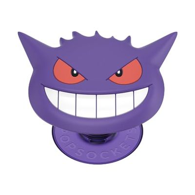 PopSockets: PopGrip - Soporte y Agarre para Teléfonos Móviles y Tablets con un PopTop Intercambiable - Pokémon - PopOut Gengar Face