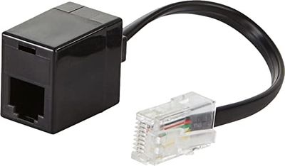 Dio adaptador RJ45 macho para RJ11 fêmea preto