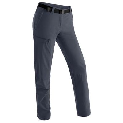 Maier Sports Inara Slim, Pantalon de randonnée pour Femme, Pantalon Outdoor déperlant pour Le Trekking et la randonnée, Coupe ajustée, sans PFC, MSTRETCH Pro 4 et Dryprotec, Gris, 26 (W44/L30)