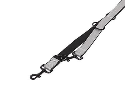 Nobby Classic Reflect - Correa de Entrenamiento Suave, 200 x 1,5 cm, Color Gris y Negro