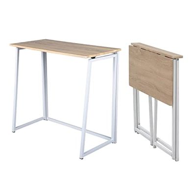 computertafel, werktafel, PVC, structuur van metaal, 80 x 44 x 74 cm, eiken