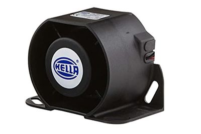 HELLA 3SL 996 139-001 Back-up Alarm - 87dB(A) - Frequency Range: 1200Hz - Bolted - Cable: 159mm - Plug: open cable ends - Quantity: 1