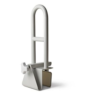 MEDLINE Bathtub Safety Grab Bar, Handle Clamps on to Side of Bathtub Shower, Medical Tub Rail for Bathrooms is Great Elderly or After Surgery