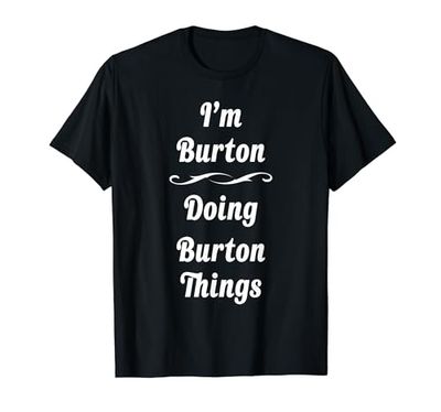 Burton Nome Personalizzato Camicia Personalizzata Burton Compleanno Maglietta