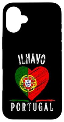 Portugal Flag Heart Ilhavo City Case for iPhone 16 Plus