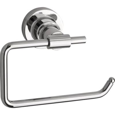 Portarrollos para papel higiénico tesa Luup, metal cromado, autoadhesivo, tecnología adhesiva de montaje, 105 x 140 x 75 mm