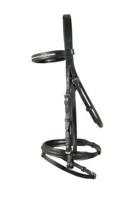 PFIFF Kent Snaffle - Filete de hípica, tamaño Warmblut al, Color Negro