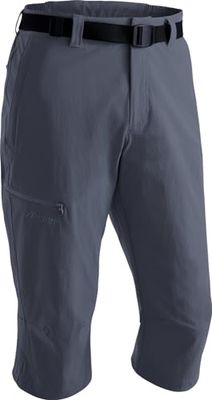 Maier Sports Huang, Pantalon Court de randonnée pour Homme, Bermuda déperlant pour Le Trekking et la randonnée, sans PFC, MSTRETCH Pro 4 et Dryprotec, Gris, 56