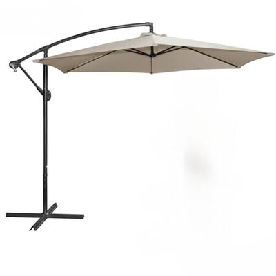 Urban Living SUNNYDAYS PARASOL DEPORTE ROND TAUPE DIAM 300CM TOILE 180GR