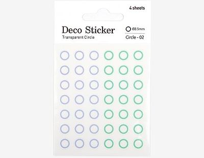 Dailylike Autocollants papier rond circle 02 en feuilles diam. 8,5mm.