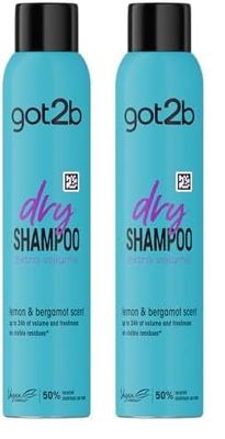 got2b Fresh It Up, No Rinse Spray to Refresh Hair in Between Washes, No White Residue, Dry Shampoo, Extra Volume 200ml (Pack of 2)