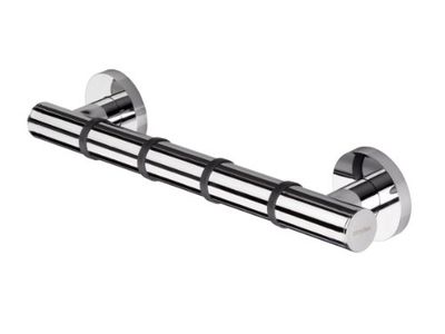 Croydex Grab-n-Grip Barre d'appui Droite rainurée et Confortable au Design Contemporain Chromé 38 cm