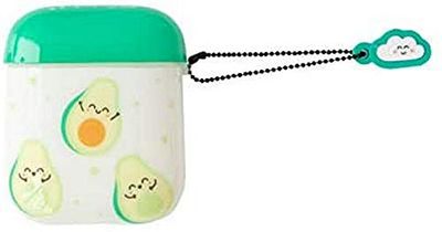Slanke glanzende hoes van TPU met Avocado's ontwerp van Mr. Wonderful voor Apple Airpods. Compatibel met Airpods 1 & 2