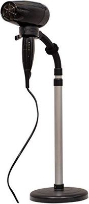 Aidapt Hands Free Blow Hair Dryer Holder Stand Aid With 360 Deg Rotation, Adjustable Height and Stable Non Slip Anti Scratch Base For Use on Table and Counters.