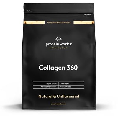 Protein Works - Collagen 360, Powder Supplement, Type I & III, High Protein, Unflavoured & Natural, 960g, 64 Servings