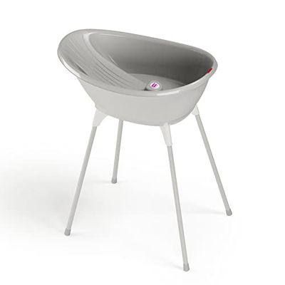 OKBABY Bella Kit z uchwytem, przytulna wanna dla noworodków i niemowląt w wieku 0-12 miesięcy - szary