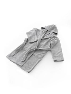 Albornoz Niño Bolsa Liso Gris Plata Talla 10-12