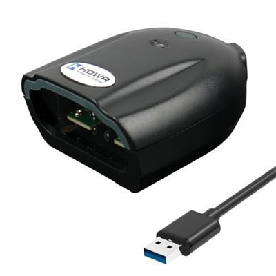 Stationnaire, USB, Professionnel, Automatique, Scanner Automatique de Codes-Barres, Scanner de Codes-Barres, Lecteur de Codes-Barres, Noir, Avancé, Très Rapide, HDWR HD-S80