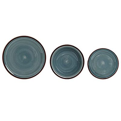 Servizio da tavola DKD Home Decor blu (18 pz)