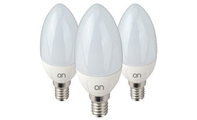 O.N 23003609 - Lampadina LED, in vetro, E14, 5 W, colore: Bianco naturale