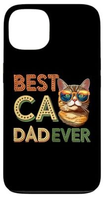 Best Cat Dad Ever: Retro Cool Cat Graphic Custodia per iPhone 13