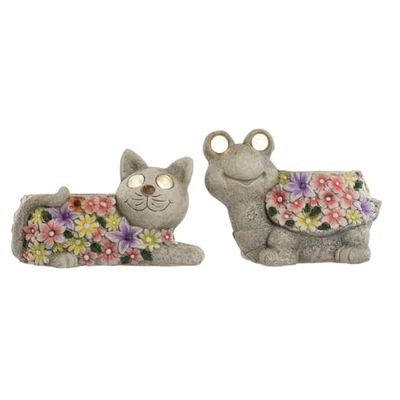 Home ESPRIT Plantenbak magnesiumgrijs, 34 x 23 x 26 cm (2 stuks)