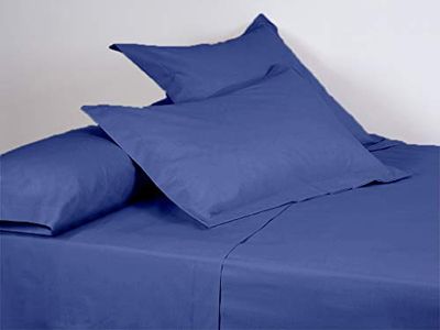 MI CASA - Lenzuolo Basic 135-150-160 Blu Scuro per Letto 135-150 - 160 cm