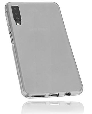 mumbi Fodral kompatibelt med Samsung Galaxy A7 2018 mobiltelefonfodral transparent vit