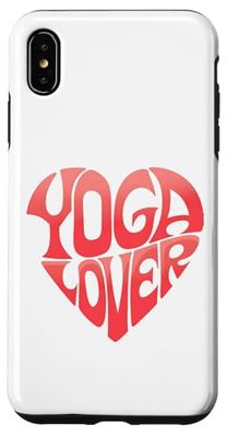 Yoga Lover - Design retrò a forma di cuore per yogi Custodia per iPhone XS Max