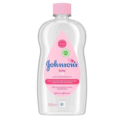 Johnson's Baby Oil (1 x 500 ml) Moisturising Baby Oil to Protect Delicate and Dry Skin, Hypoallergenic and pH-Balanced, Ideal for Massage, Moisturiser for Dry Skin to Soften Hands and Body