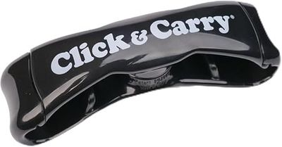 Click & Carry Shark Tank boodschappentas met zacht gevoerd handvat (zwart, pak van 2), handsfree boodschappentas, sportuitrustingsdragers, klik en draag met gemak