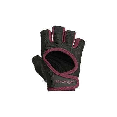 Harbinger Power Gewichtheffen, lederen palm bescherming, workout fitness handschoenen, Merlot, L, Large