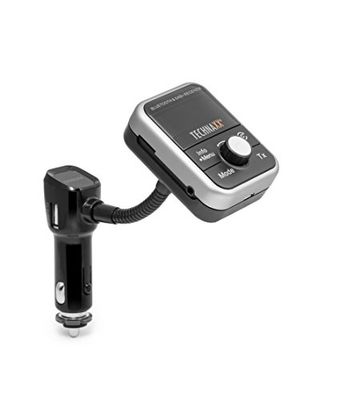 Technaxx Germany DAB+ Bluetooth V4.2 FM-sändare MP3-spelare Stereoljud Biladapter Handsfree-sats RDS-funktion USB-laddningsport Musiköverföring till bilradio AUX FMT1000BT