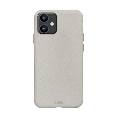 SBS Cover per iPhone 12/12 Pro, Morbida, ECologica 100% BIO e Compostabile, in Confezione Plastic Free, BianCo